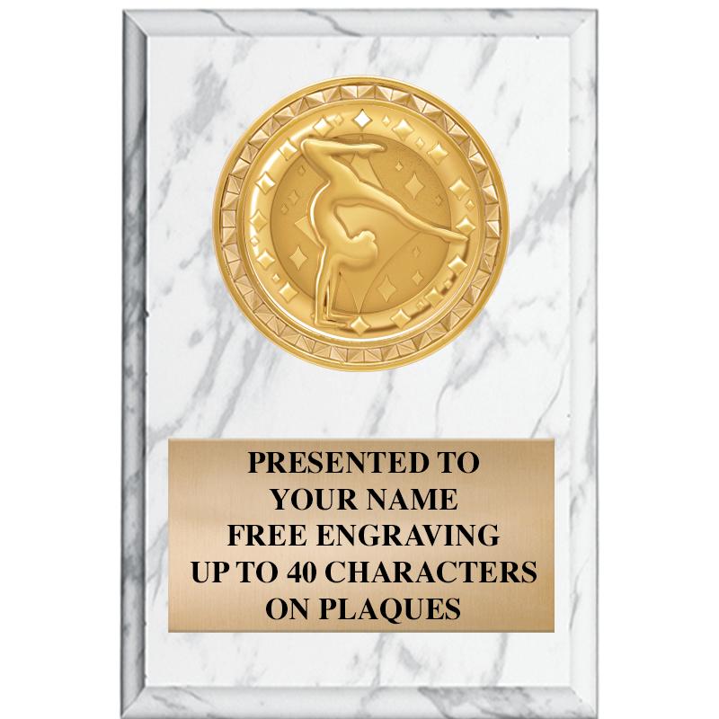 4" X 6" WHITE MBL INSERT PLQ