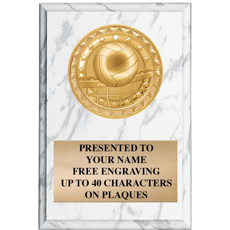 4" X 6" WHITE MBL INSERT PLQ