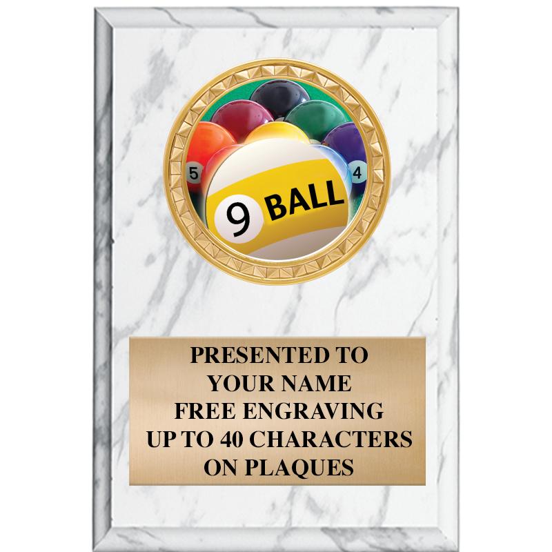 4" X 6" WHITE MBL INSERT PLQ