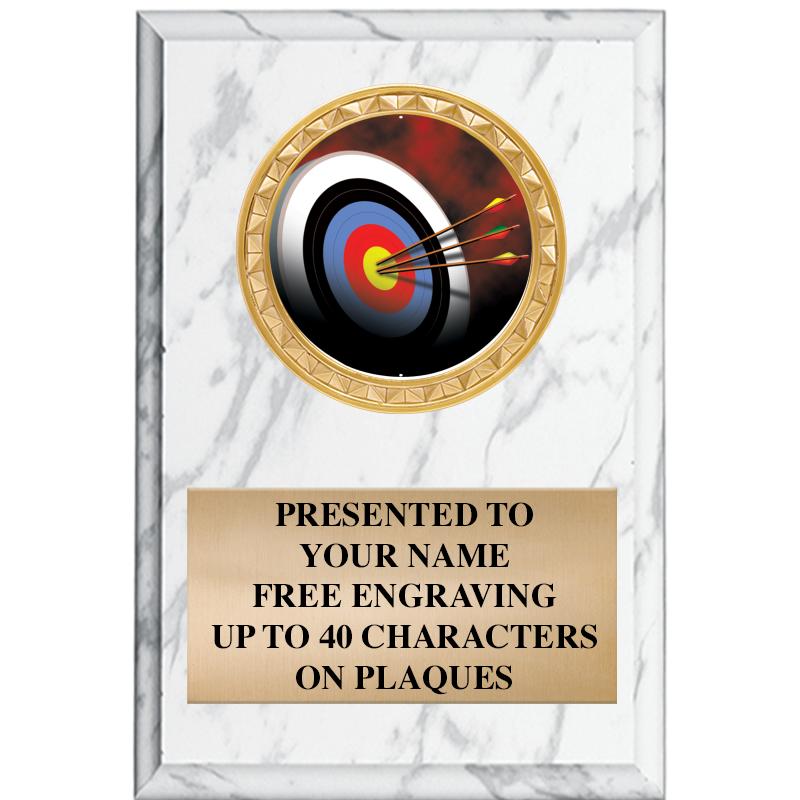 4" X 6" WHITE MBL INSERT PLQ