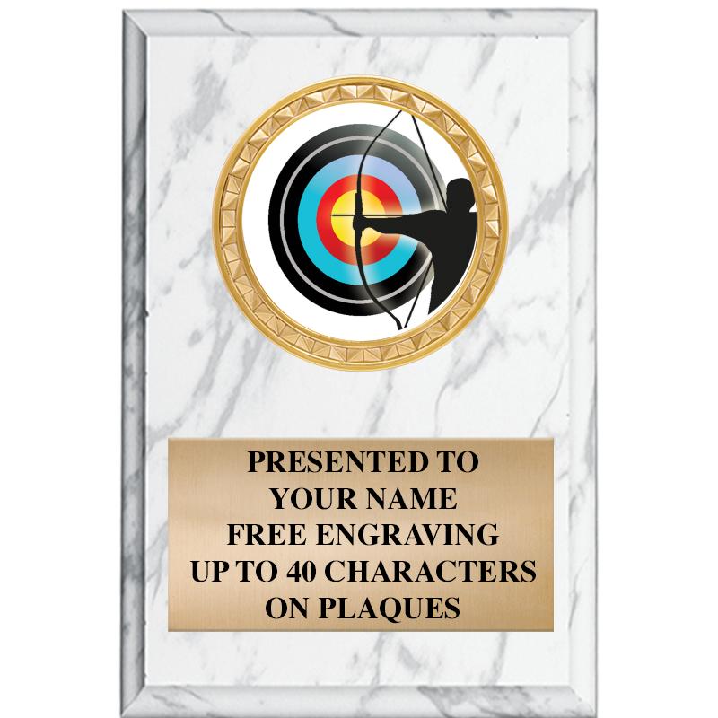 4" X 6" WHITE MBL INSERT PLQ