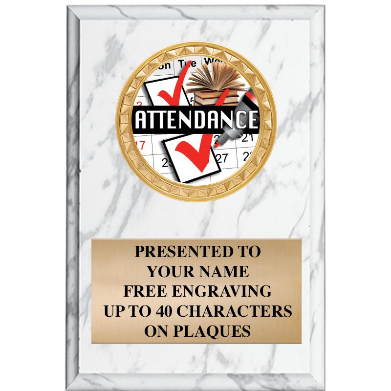 4" X 6" WHITE MBL INSERT PLQ