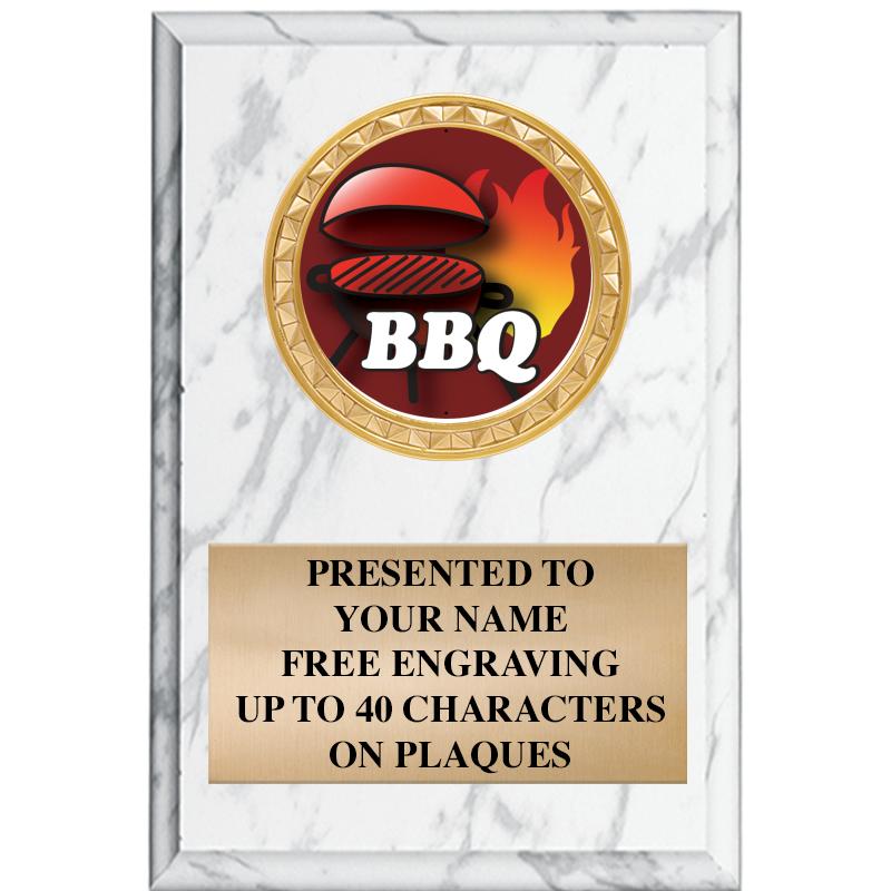 4" X 6" WHITE MBL INSERT PLQ