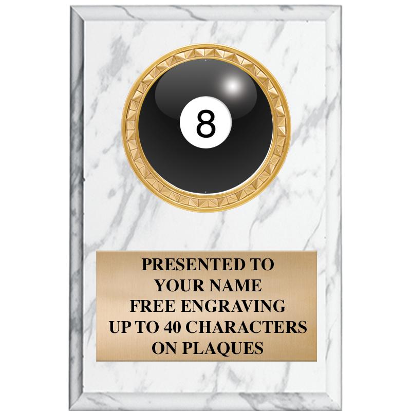 4" X 6" WHITE MBL INSERT PLQ