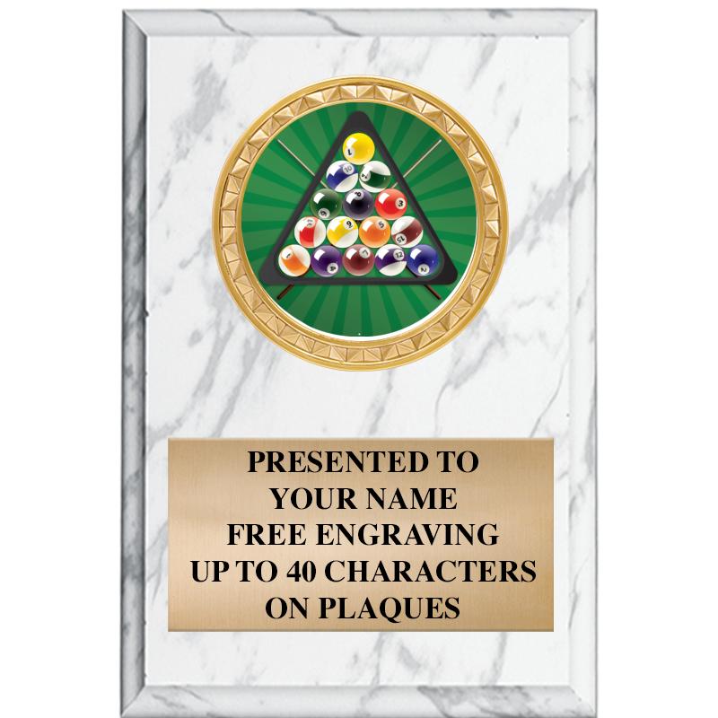 4" X 6" WHITE MBL INSERT PLQ