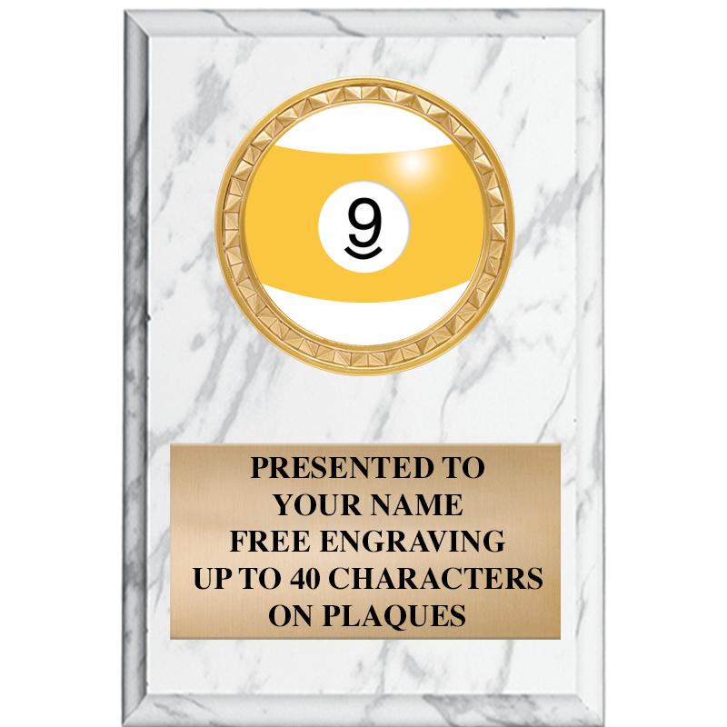 4" X 6" WHITE MBL INSERT PLQ