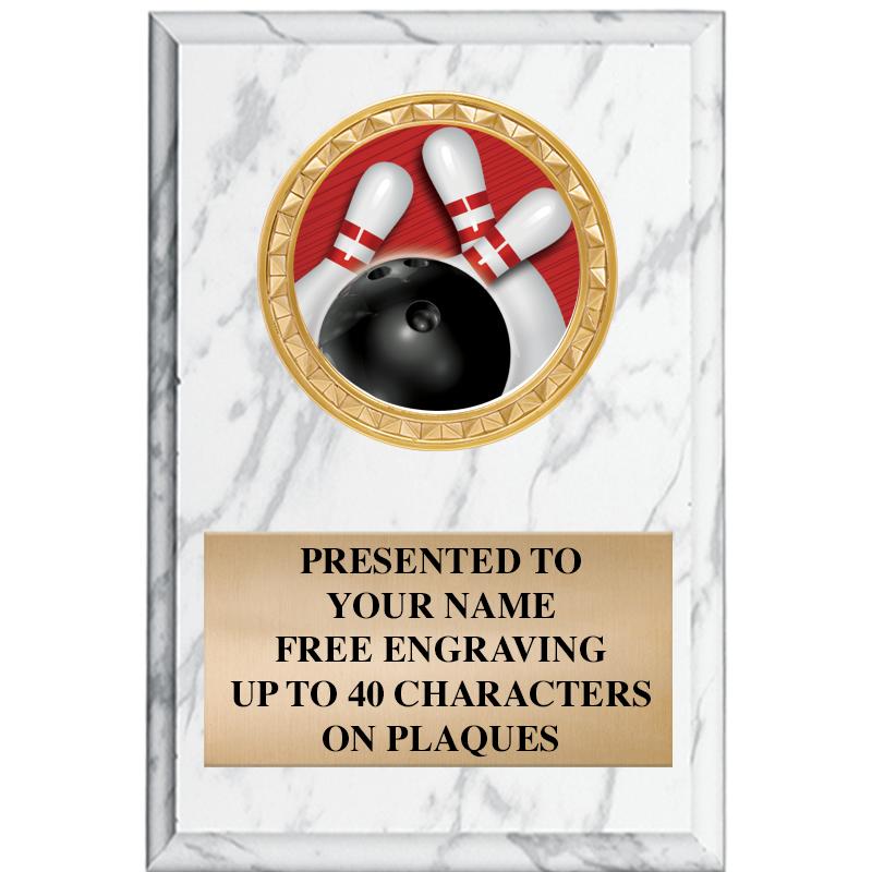 4" X 6" WHITE MBL INSERT PLQ