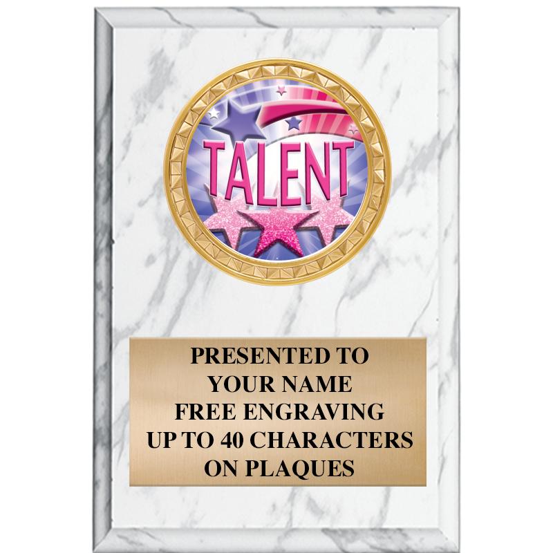 4" X 6" WHITE MBL INSERT PLQ