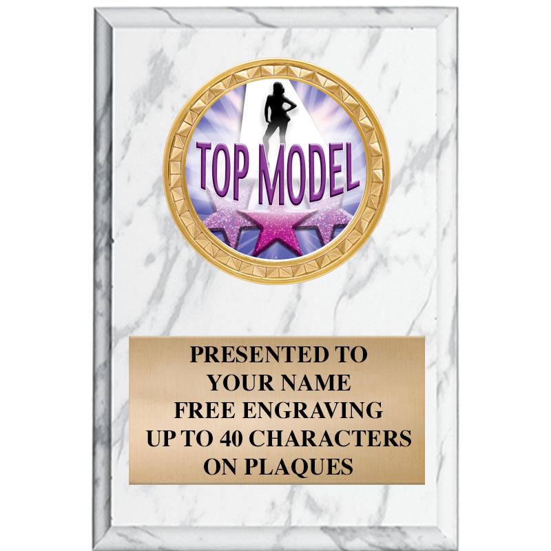 4" X 6" WHITE MBL INSERT PLQ