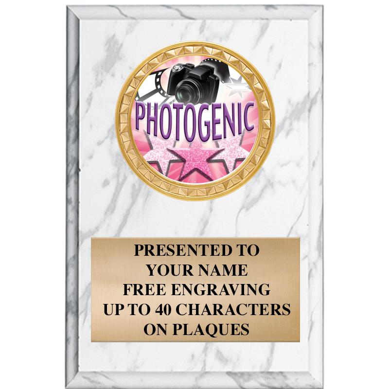 4" X 6" WHITE MBL INSERT PLQ