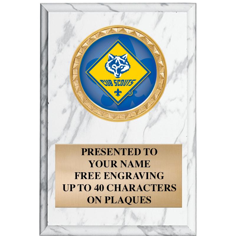 4" X 6" WHITE MBL INSERT PLQ