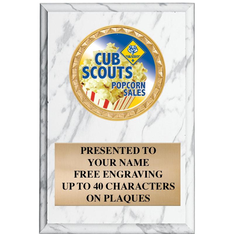 4" X 6" WHITE MBL INSERT PLQ