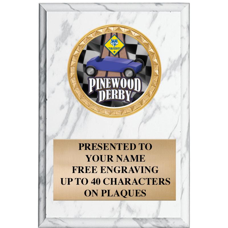 4" X 6" WHITE MBL INSERT PLQ