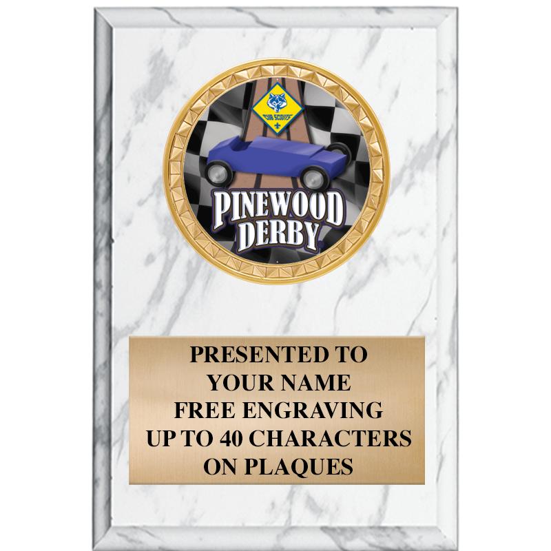 4" X 6" WHITE MBL INSERT PLQ