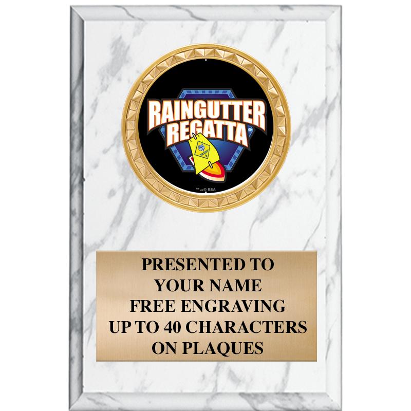 4" X 6" WHITE MBL INSERT PLQ