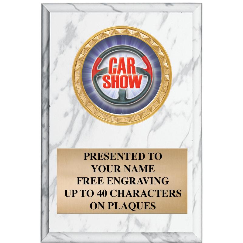 4" X 6" WHITE MBL INSERT PLQ