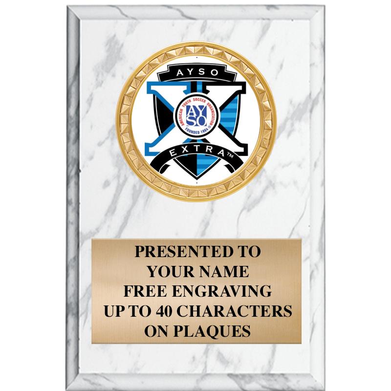 4" X 6" WHITE MBL INSERT PLQ