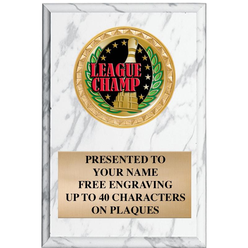 4" X 6" WHITE MBL INSERT PLQ