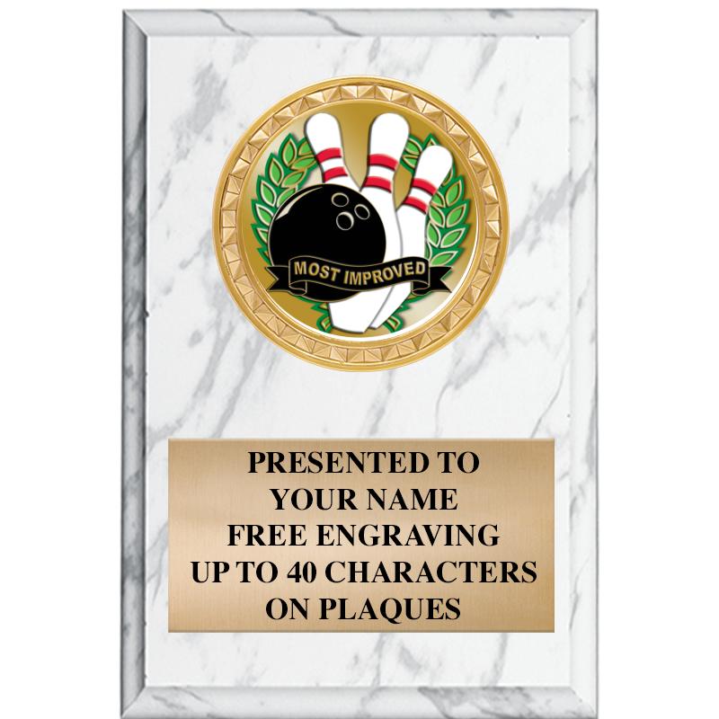 4" X 6" WHITE MBL INSERT PLQ