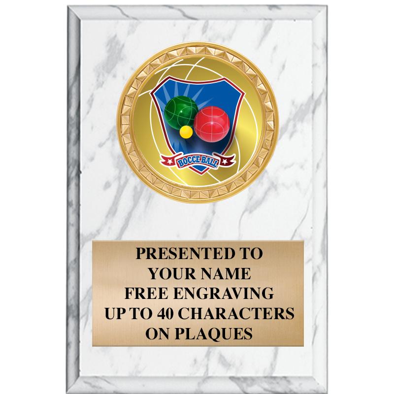 4" X 6" WHITE MBL INSERT PLQ