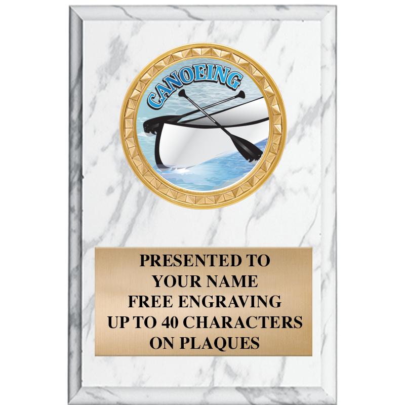 4" X 6" WHITE MBL INSERT PLQ