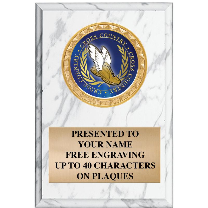 4" X 6" WHITE MBL INSERT PLQ