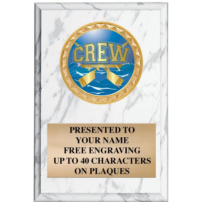 4" X 6" WHITE MBL INSERT PLQ