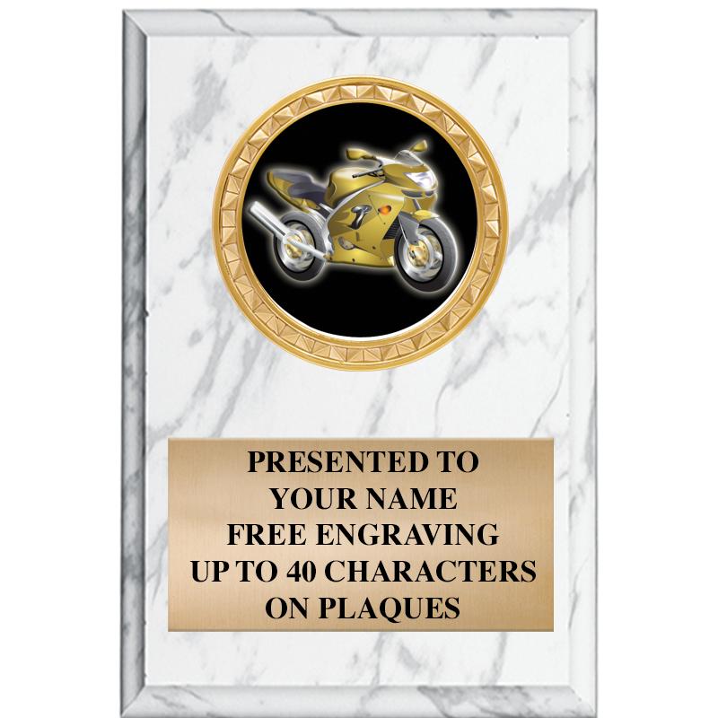 4" X 6" WHITE MBL INSERT PLQ