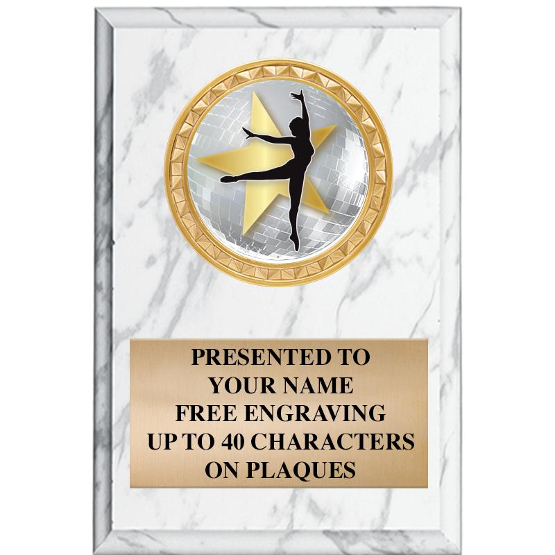 4" X 6" WHITE MBL INSERT PLQ