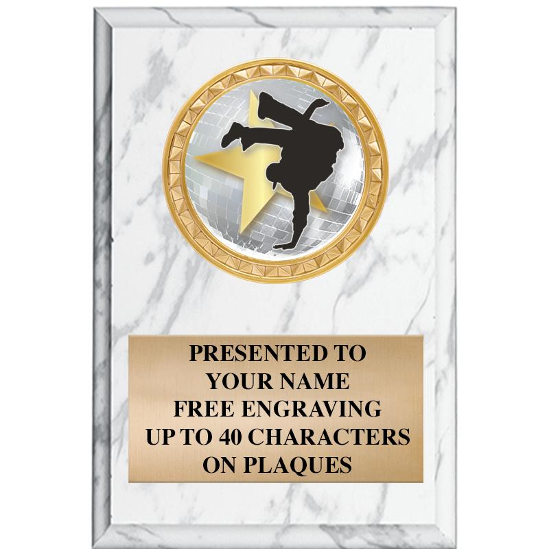 4" X 6" WHITE MBL INSERT PLQ