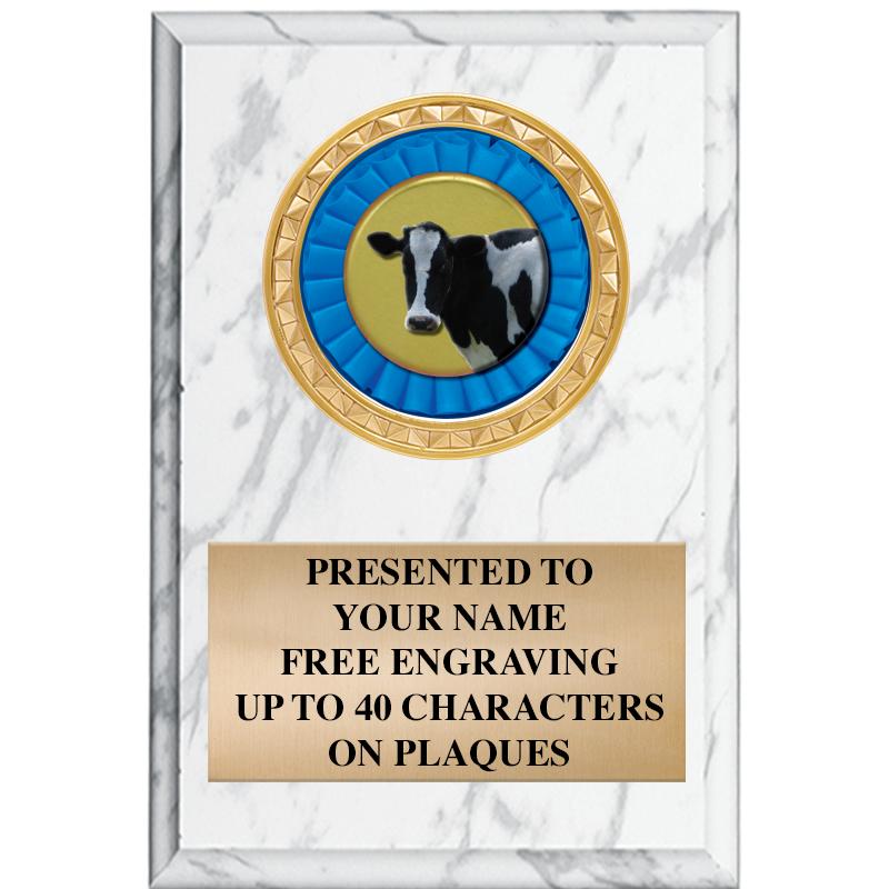 4" X 6" WHITE MBL INSERT PLQ