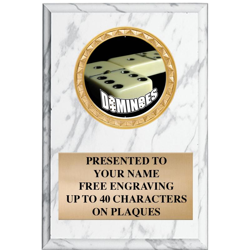 4" X 6" WHITE MBL INSERT PLQ