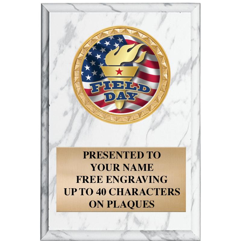 4" X 6" WHITE MBL INSERT PLQ