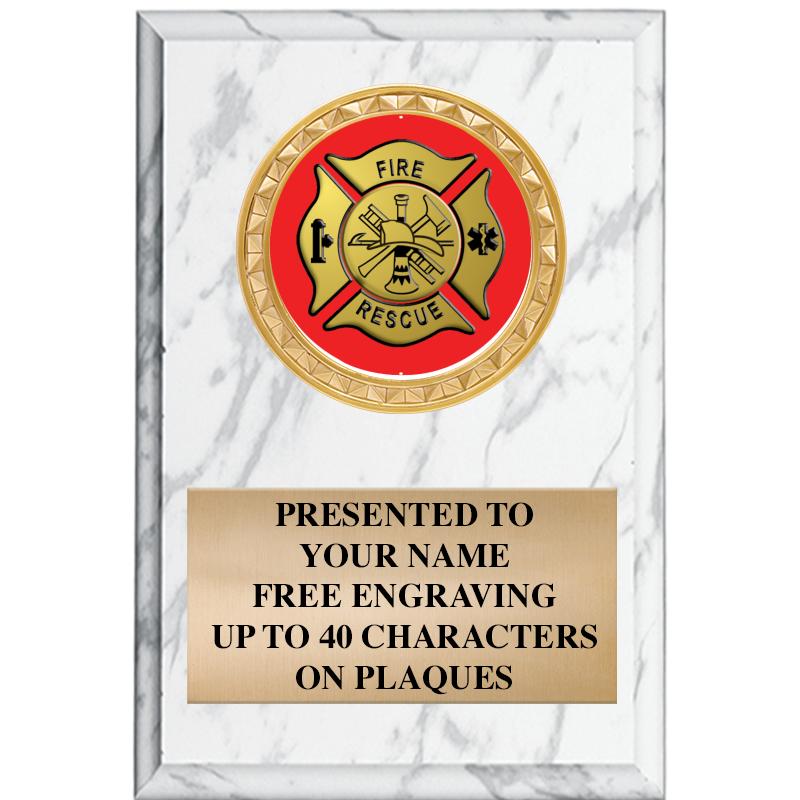 4" X 6" WHITE MBL INSERT PLQ