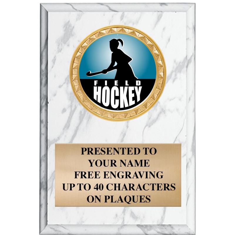 4" X 6" WHITE MBL INSERT PLQ