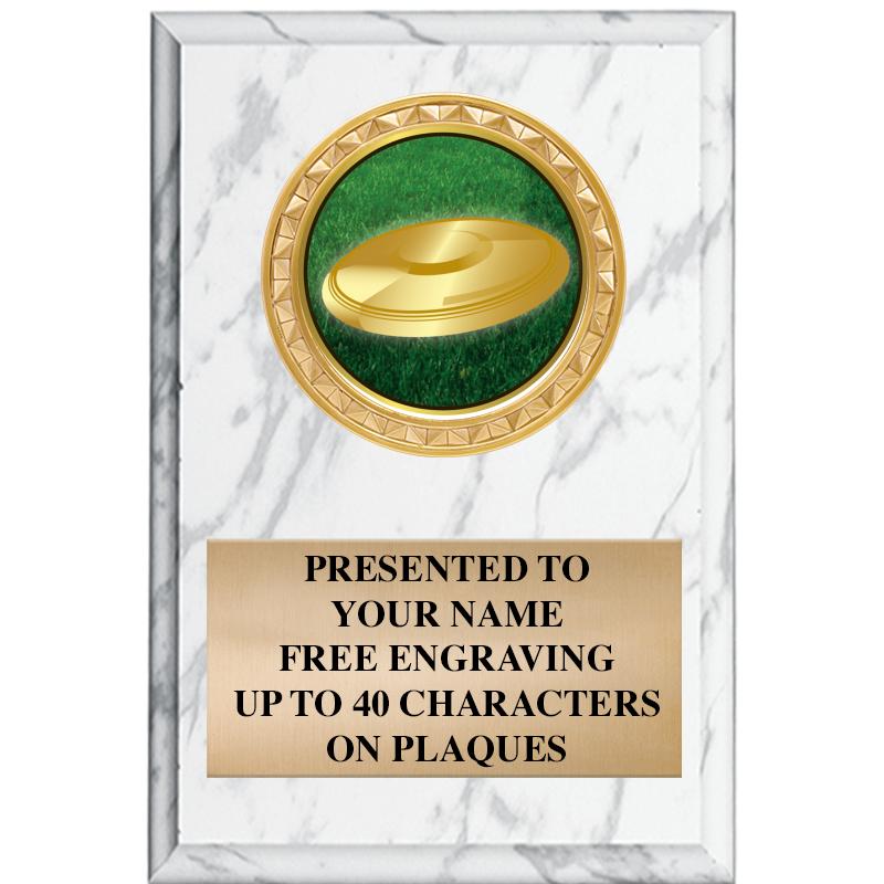 4" X 6" WHITE MBL INSERT PLQ