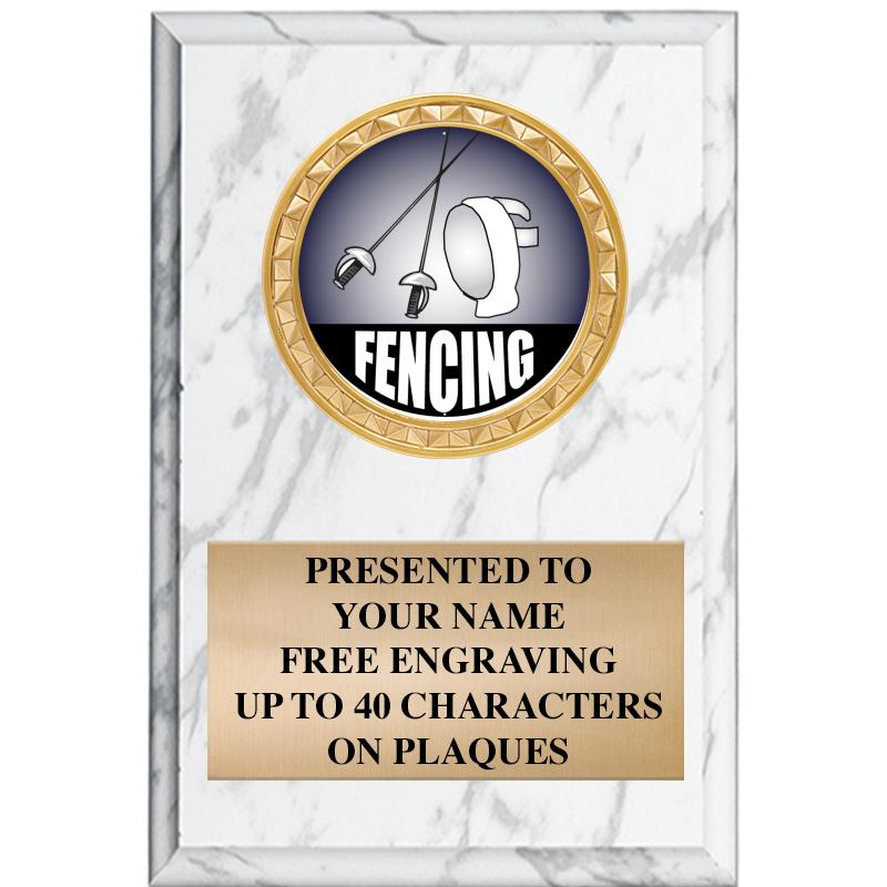 4" X 6" WHITE MBL INSERT PLQ