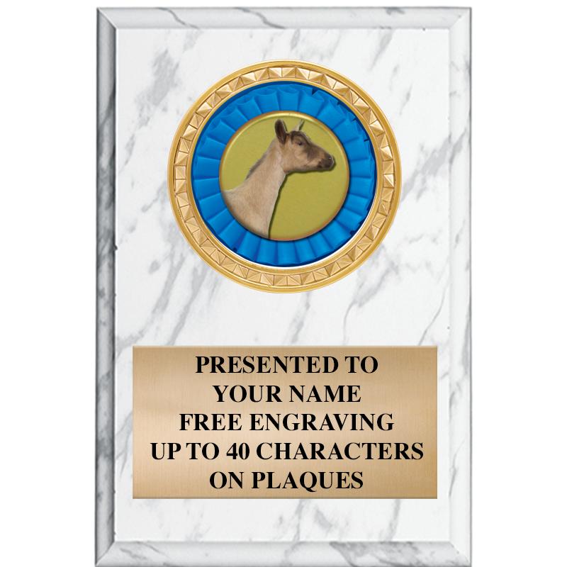 4" X 6" WHITE MBL INSERT PLQ