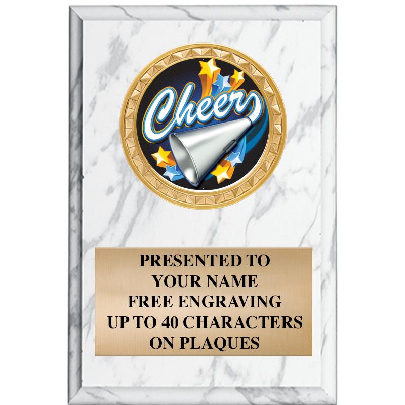 4" X 6" WHITE MBL INSERT PLQ