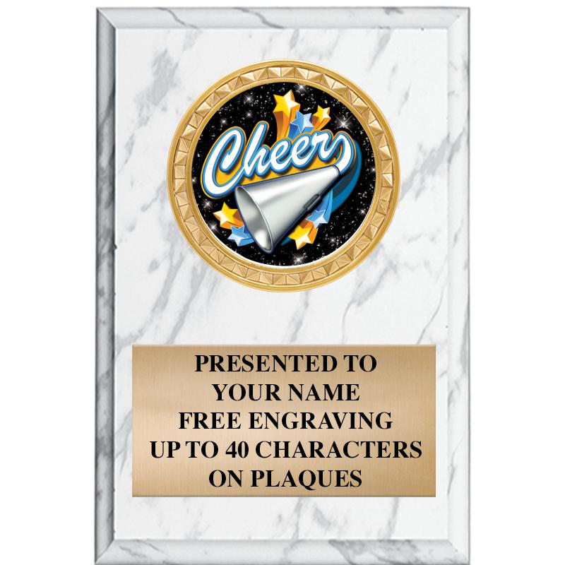 4" X 6" WHITE MBL INSERT PLQ