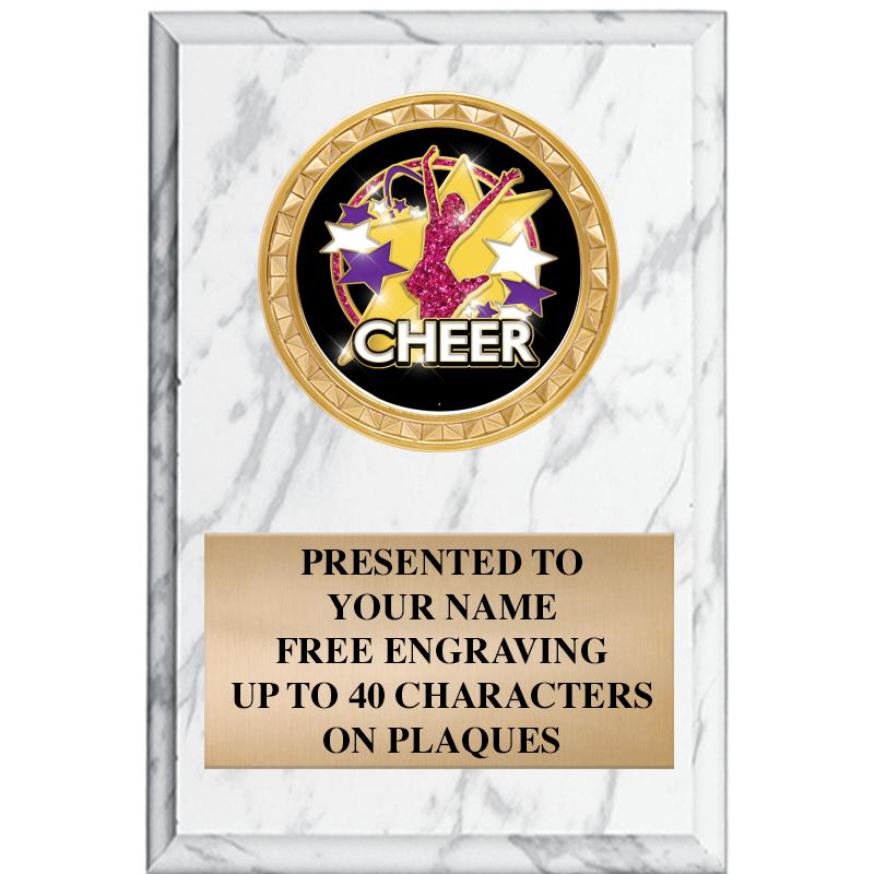 4" X 6" WHITE MBL INSERT PLQ