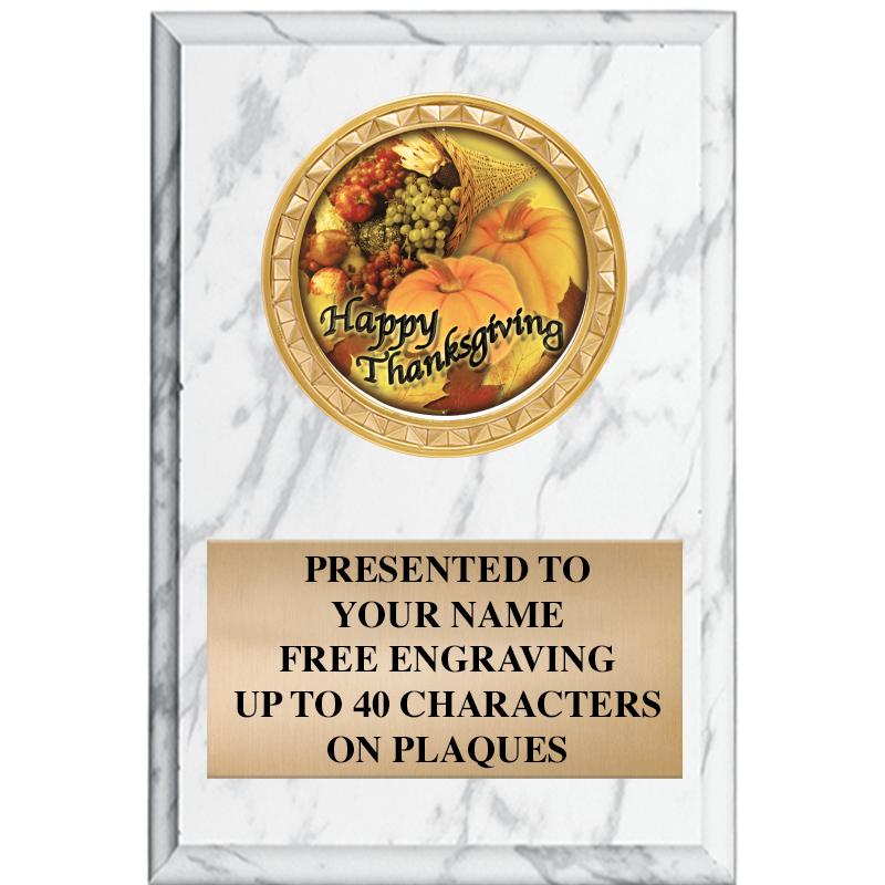 4" X 6" WHITE MBL INSERT PLQ