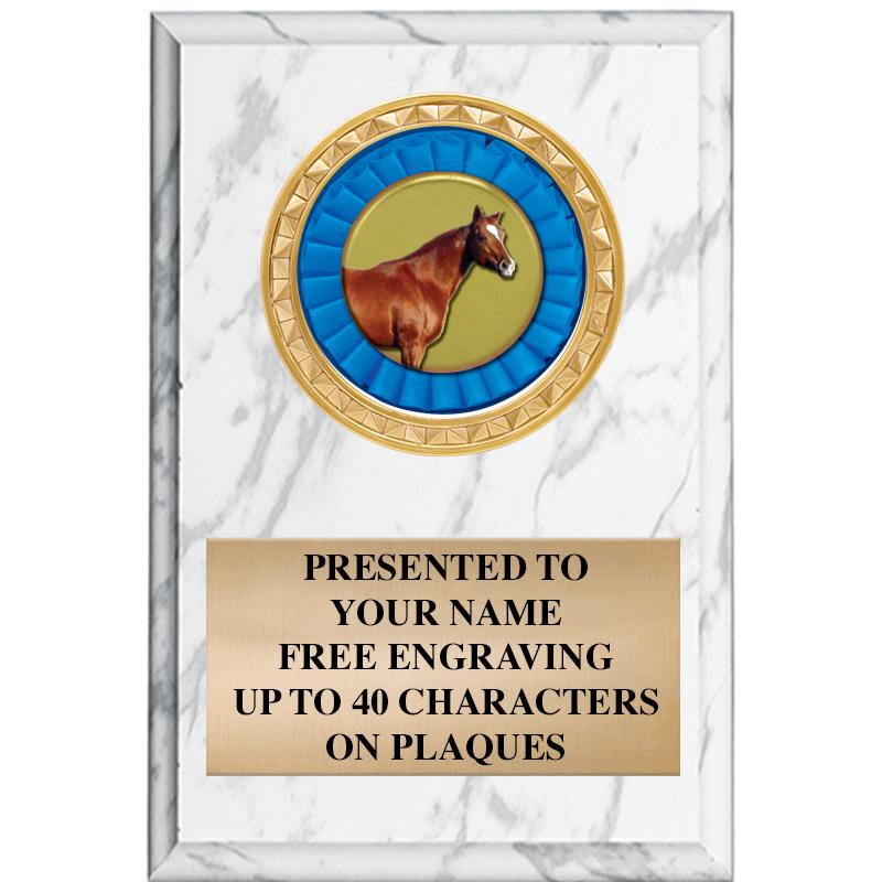 4" X 6" WHITE MBL INSERT PLQ