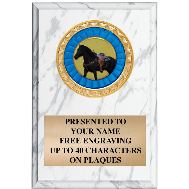 4" X 6" WHITE MBL INSERT PLQ