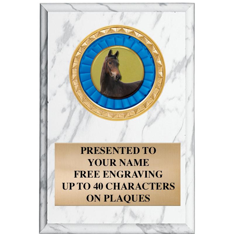 4" X 6" WHITE MBL INSERT PLQ