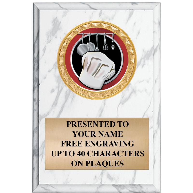 4" X 6" WHITE MBL INSERT PLQ