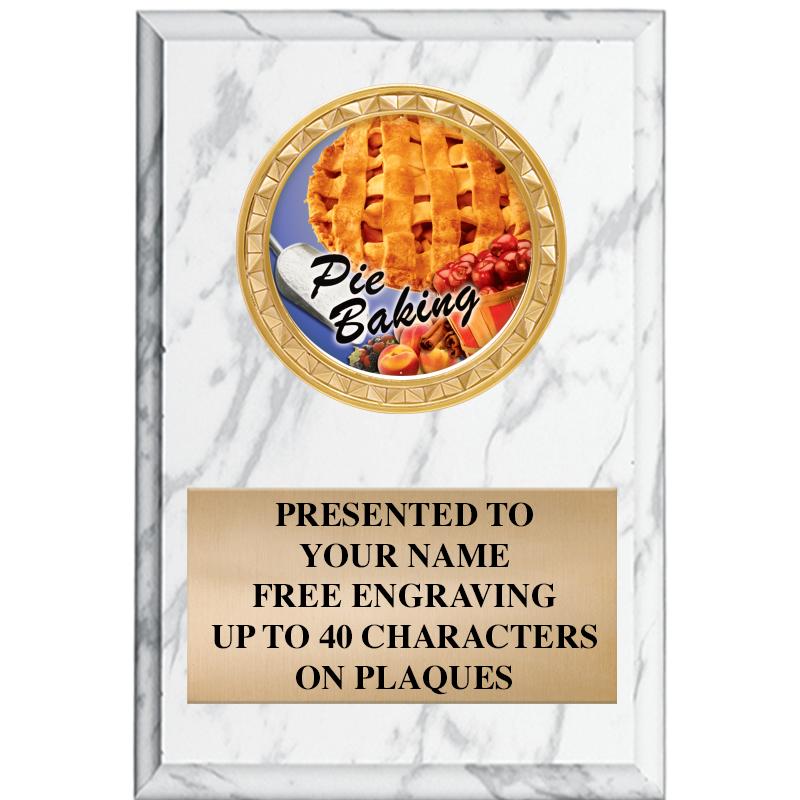 4" X 6" WHITE MBL INSERT PLQ