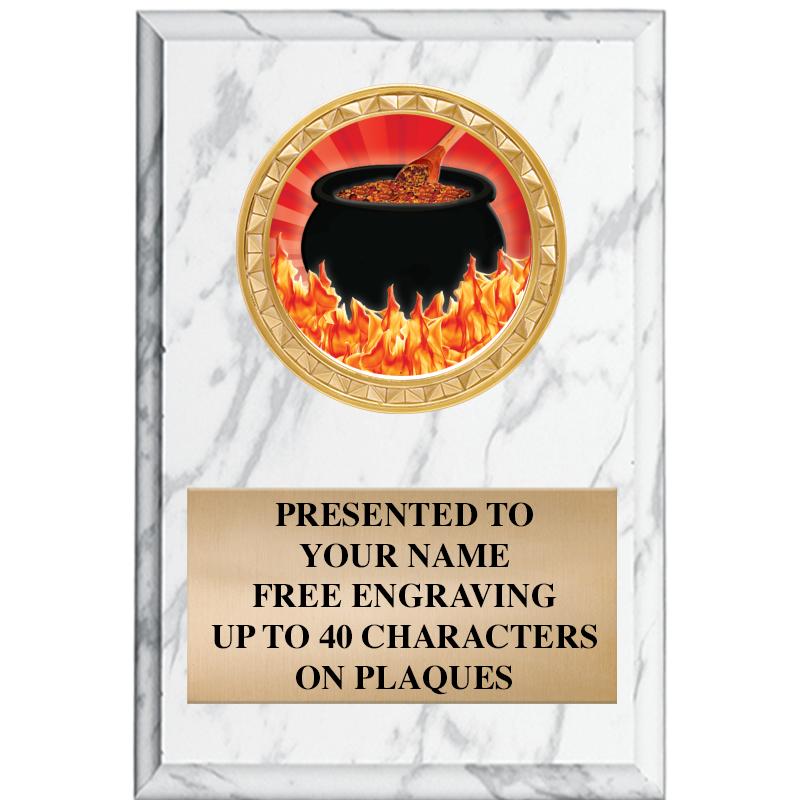 4" X 6" WHITE MBL INSERT PLQ