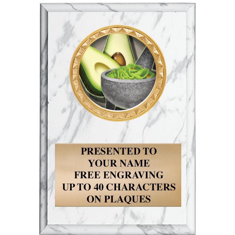 4" X 6" WHITE MBL INSERT PLQ