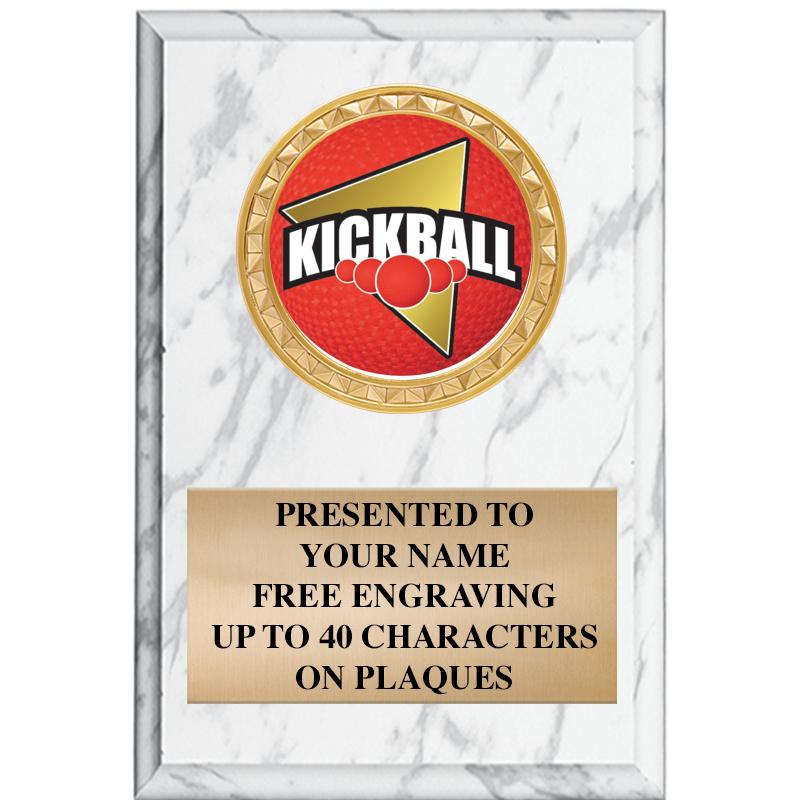 4" X 6" WHITE MBL INSERT PLQ